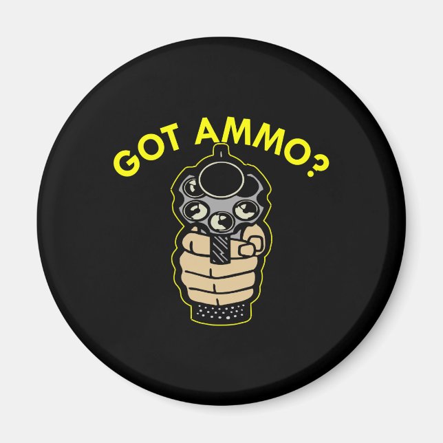 Aimant Pistol noir ammo (Devant)