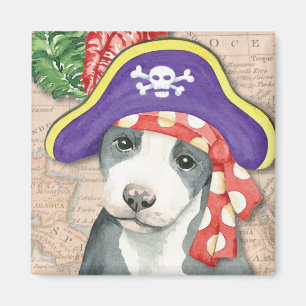 Aimant Pit Bull Terrier Pirate