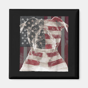 Aimant Pit Bull Usa Drapeau Américain 4 Juillet