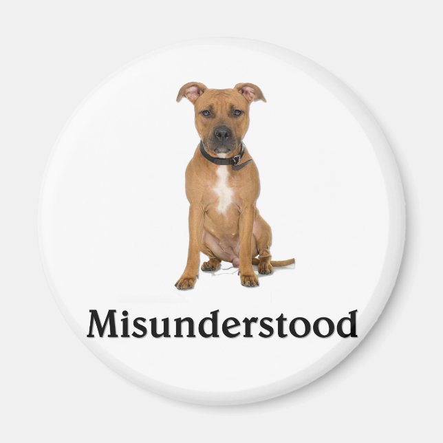 Aimant Pitbull - mal compris (Devant)