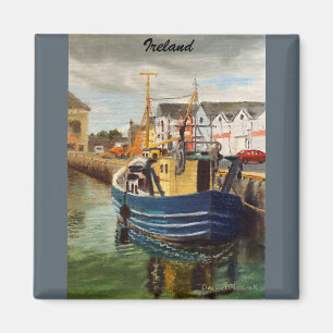 Aimant Pittoresque Galway City Irlande Bateau de pêche