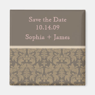 Aimant PixDezines baroque damas, diy sauve la date