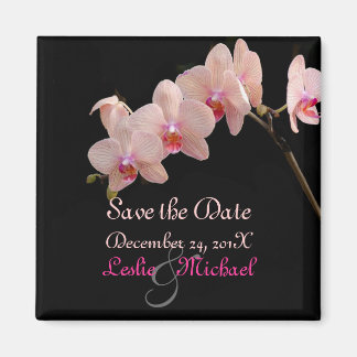 Aimant PixDezines Peach Orchid, Enregistrer la date