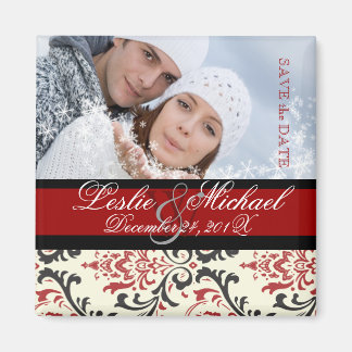 Aimant PixDezines Rossi Damask, Photo Date d'enregistreme