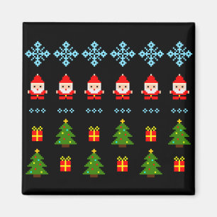 Aimant Pixel Art Christmas