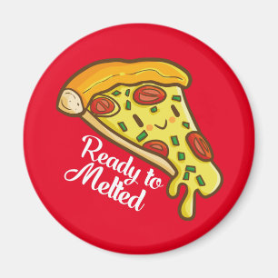 Aimant Pizza amusante prête à l'aimant fondu