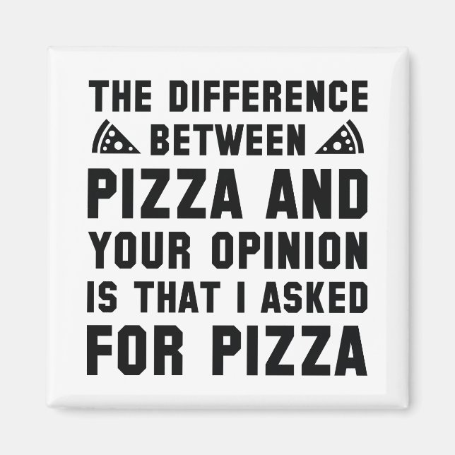 Aimant Pizza Et Votre Opinion (Devant)
