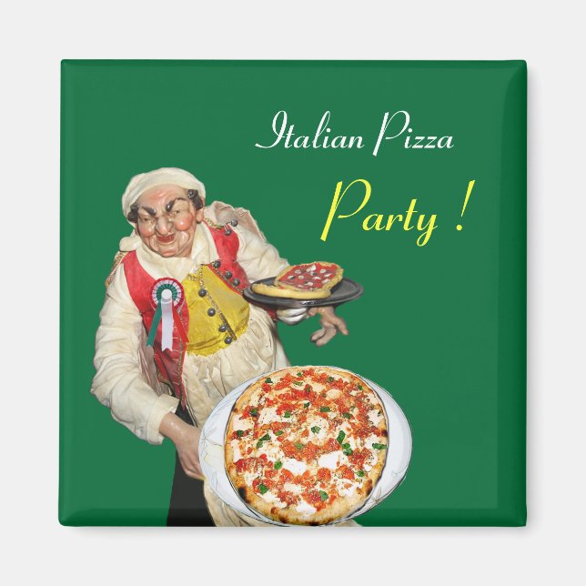 Aimant PIZZA ITALIENNE, verte (Devant)