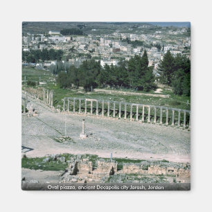 Aimant Place ovale, ville antique Jarash, Jordanie de