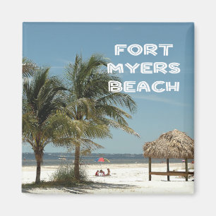Aimant Plage de Fort Myers Floride scène avec palmiers