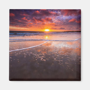 Aimant Plage de l'État de Ventura au coucher du soleil