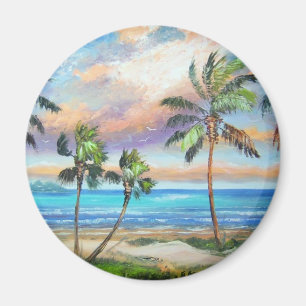 Aimant Plage de l'île tropicale