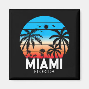 Aimant Plage de Miami Floride Vacances d'été Coucher de s
