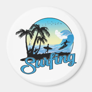 Aimant Plage de surf