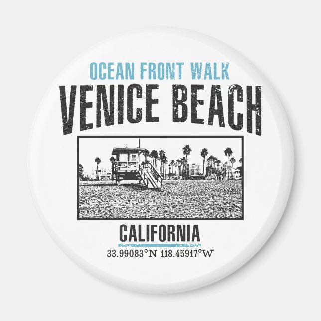 Aimant Plage de Venice (Devant)