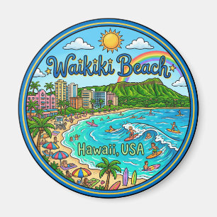Aimant Plage de Waikiki Hawaii