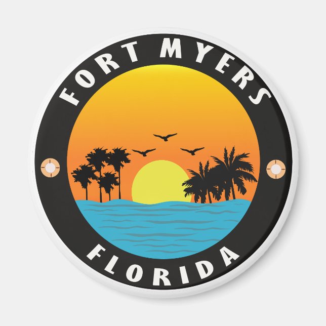 Aimant Plage des myers de Floride-fort (Devant)