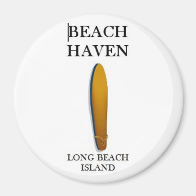 Aimant Plage Haven, Long Beach Island Custom Car Magnat 1 (Devant)