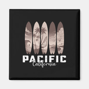 Aimant Plage Pacifique Californie Surfboard Hommes Femmes