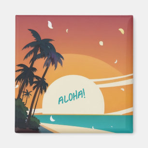 Aimant Plage tropicale/aloha/hawaïenne