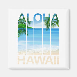 Aimant Plage tropicale des îles Aloha Hawaii