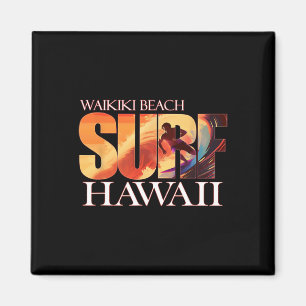 Aimant Plage Waikiki Hawaii Îles Hawaïennes Surf Pour Hom