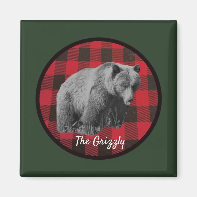 Aimant Plaid de Buffalo Ours Grizzli Wild (Devant)