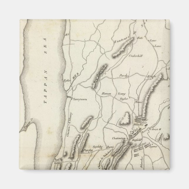 Aimant Plaines blanches et armes (Devant)