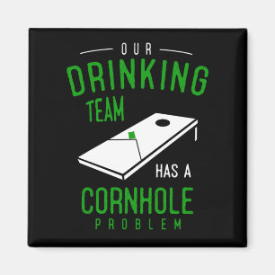 Aimant Plaisanteries sur les Cornhole et la bière