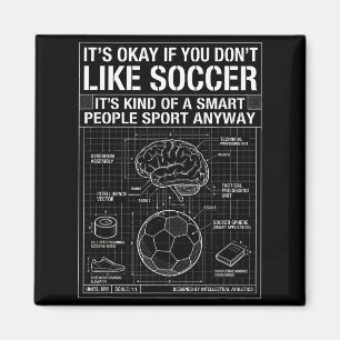Aimant Plan de football pour les personnes intelligentes 