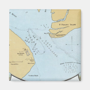 Aimant Plan de l'attaque navale et capture de Port Royal