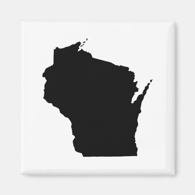 Aimant Plan de l'État du Wisconsin (Devant)