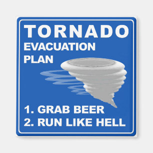 Aimant Plan d'évacuation des tornades ;-)