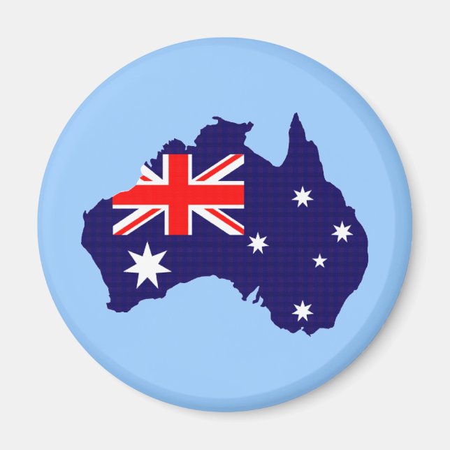 Aimant Plan et drapeau de l'Australie (Devant)