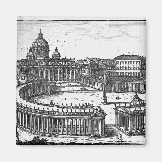 Aimant Plan original de Bernini pour le Carré de Saint-Pi (Devant)