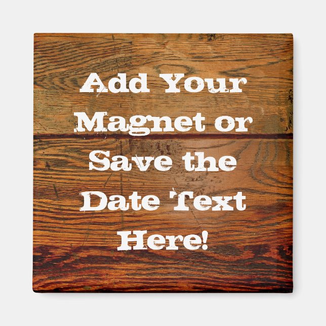Aimant Planche en bois huilé Faux Personnalisé Personnali (Devant)