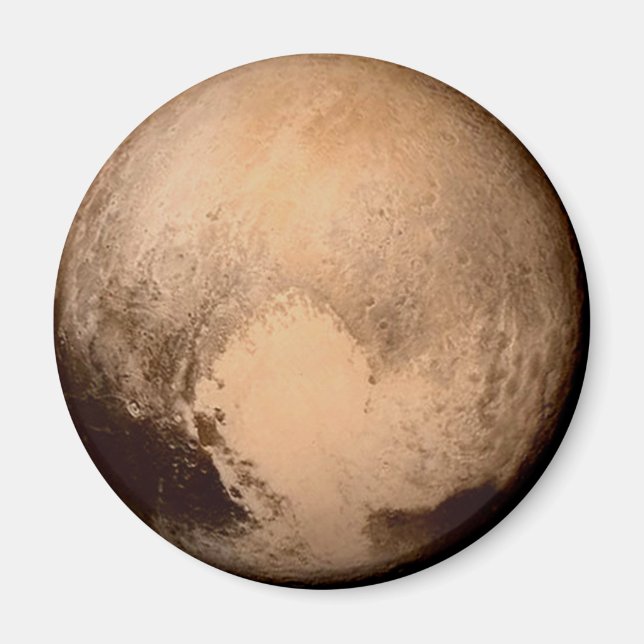 Aimant PLANET PLUTO - AVEZ UN COEUR ! (système solaire) ~ (Devant)