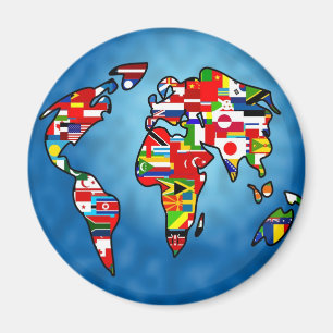 Aimant Planète de drapeau