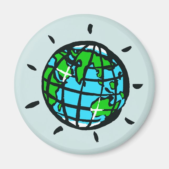 Aimant Planète TERRE - Conservation - Écologie - Nature (Devant)