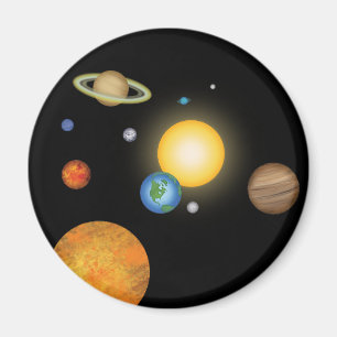 Aimant Planètes du système solaire dans l'espace profond 