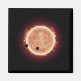 Aimant Planètes Transitant Red Nwarf Star Dans Trappist-1
