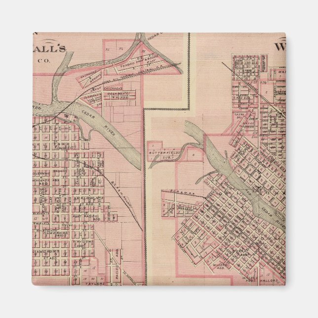 Aimant Plans de Cedar Falls 2 (Devant)