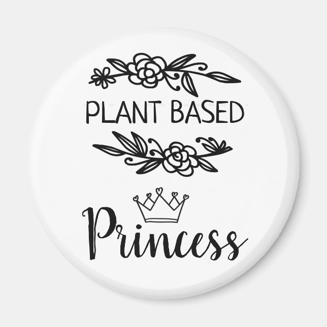 Aimant Plante à base de fleurs vegan princesse avec couro (Devant)