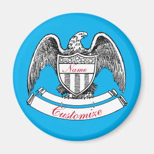 Aimant Plaque d'aigle patriotique Vintage Thunder_Cove