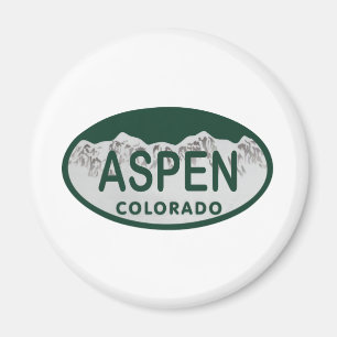 Aimant Plaque d'immatriculation Aspen Colorado