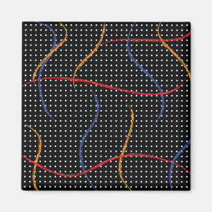 Aimant Plaque et points de peinture rétro