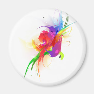 Aimant Plaques de peinture Abstraites Rainbow Lorikeet