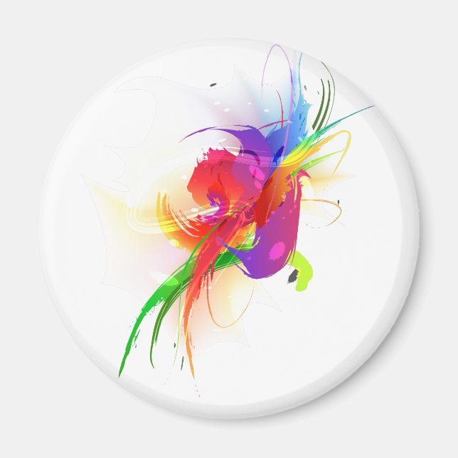 Aimant Plaques de peinture Abstraites Rainbow Lorikeet (Devant)