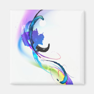 Aimant Plaques de peinture de couleur de matin Abstraites