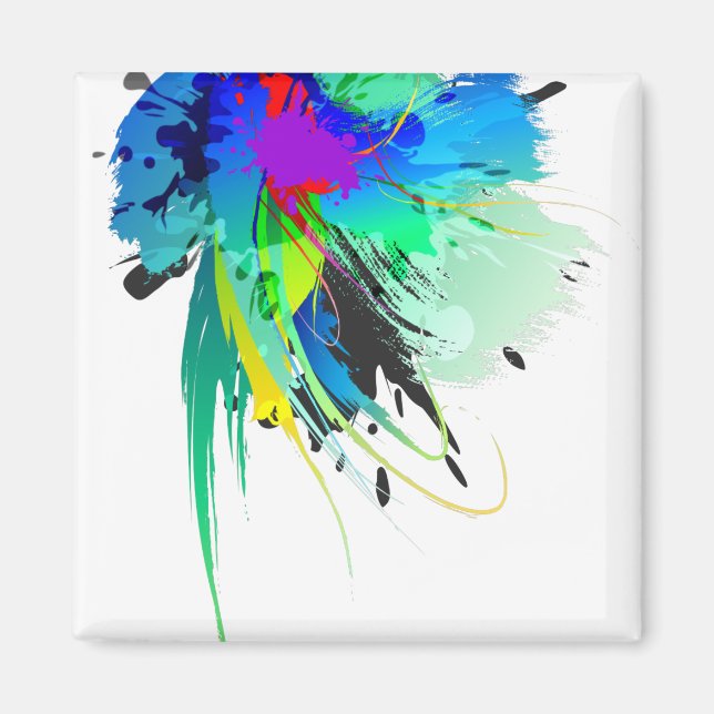 Aimant Plaques de peinture Peacock Abstraites (Devant)